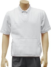 Cathedral Jersey Polaire Débardeur Taille S 91.4cm Poitrine Sweat Col V Blanc