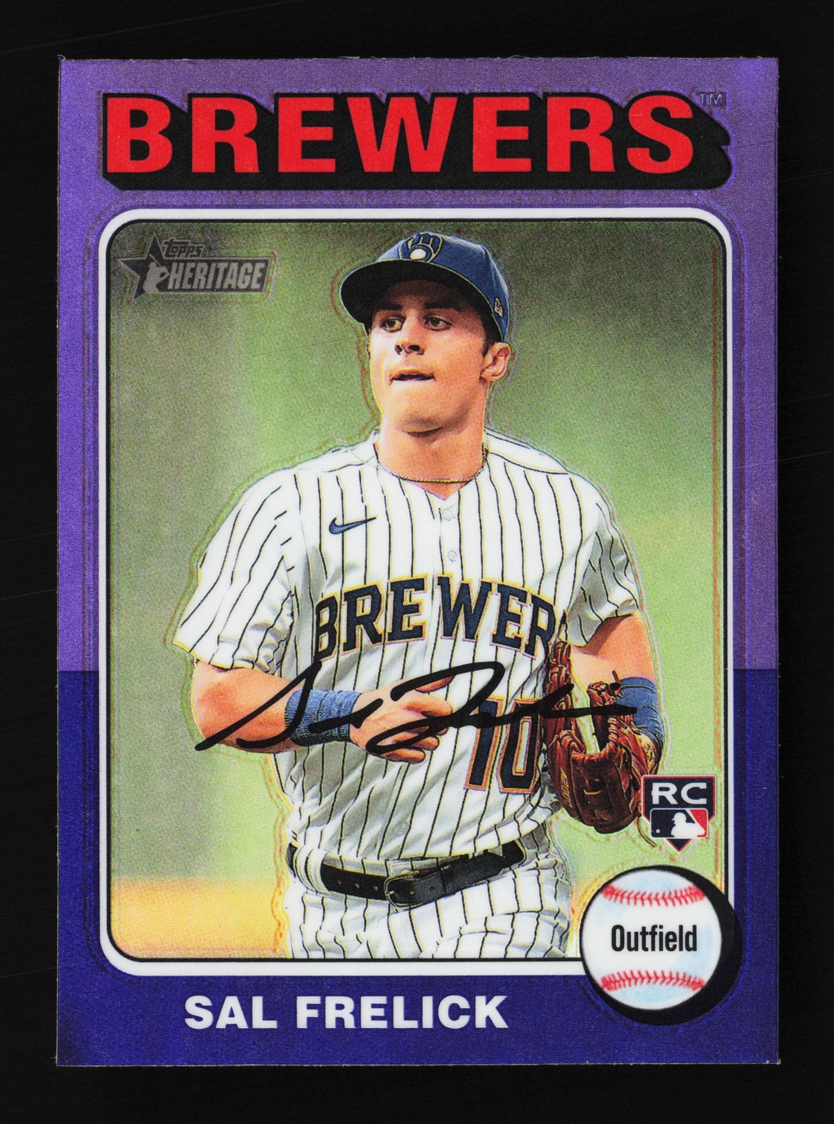 2024 Topps Heritage Sal Frelick #451 Chrome Purple Refractor RC