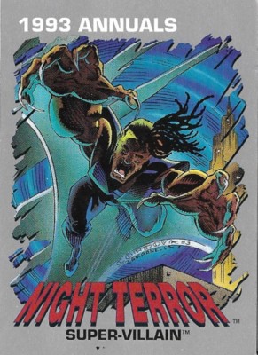 MARVEL COMICS : NIGHT TERROR : SUPER-VILLAIN : TRADING CARD : CARD No. 22
