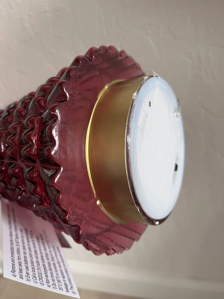 St. Nicholas Square® Red Glass LED Tree Table Decor Foto 4 de 4