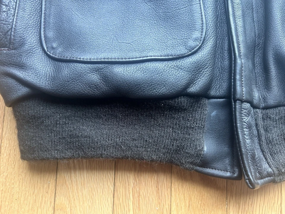 Chaqueta de Bombardero De Colección Seal Cowhide I. SPIEWAK & SONS Tipo A-2 Ejército de las Fuerzas Aéreas de los Estados Unidos 44 Foto 4 de 4