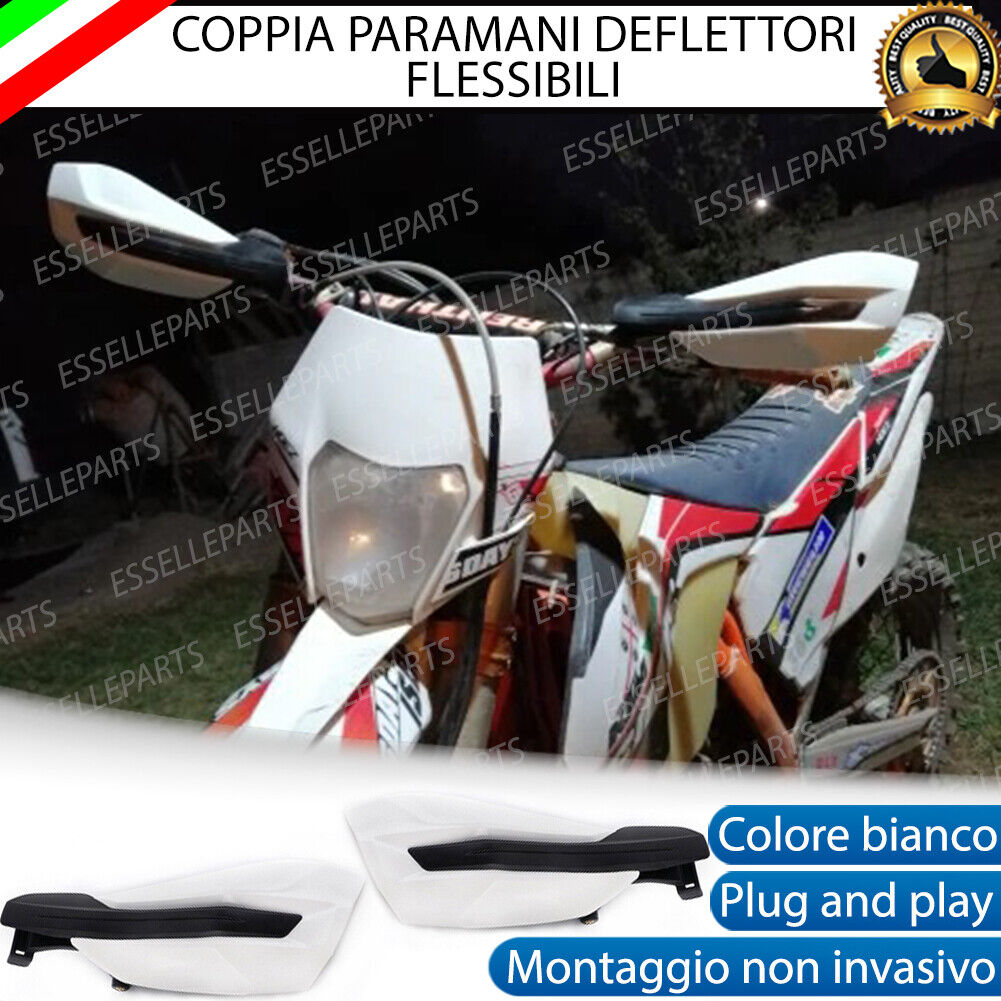 PARAMANI DEFLETTORI BIANCO IN ABS PER KAWASAKI KLR 600 1985-1989 B