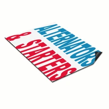 Car Magnet Set of 2 Alternators Starters Blue Red Auto Car Repair Shop