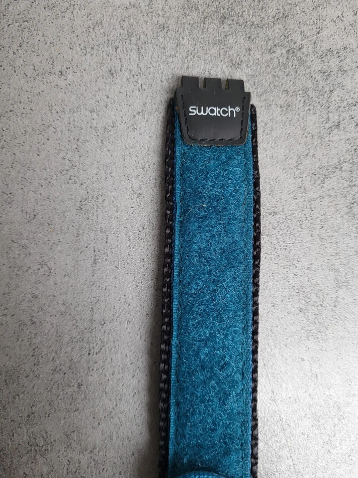 BRACELET DE MONTRE SWATCH  17 mm d' entre corne bleu scratch hook & loop n 36 - Photo 2/4
