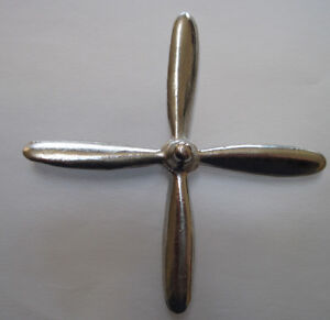 Replacement Nickel plated propeller for Hubley Navy airplane 