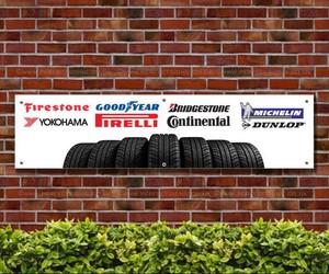 Tyres Pvc Banner Goodyear Michelin Dunlop Printing Advertising