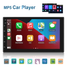7" Double 2 Din Car Stereo Radio with Apple Carplay & Android Auto BT MP5 Player
