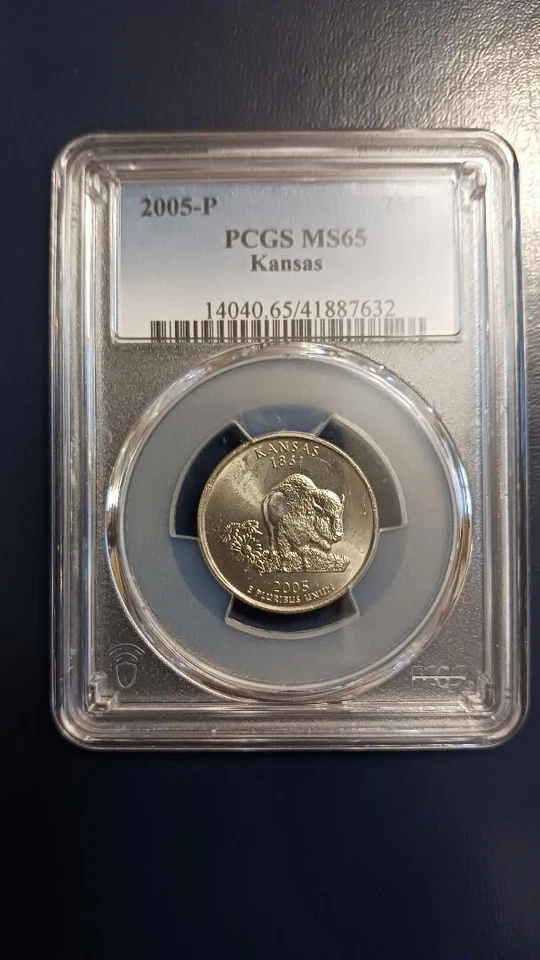 2005 P KANSAS BISON Mint Error Extra Leaf among Flowers - Image 2 of 3