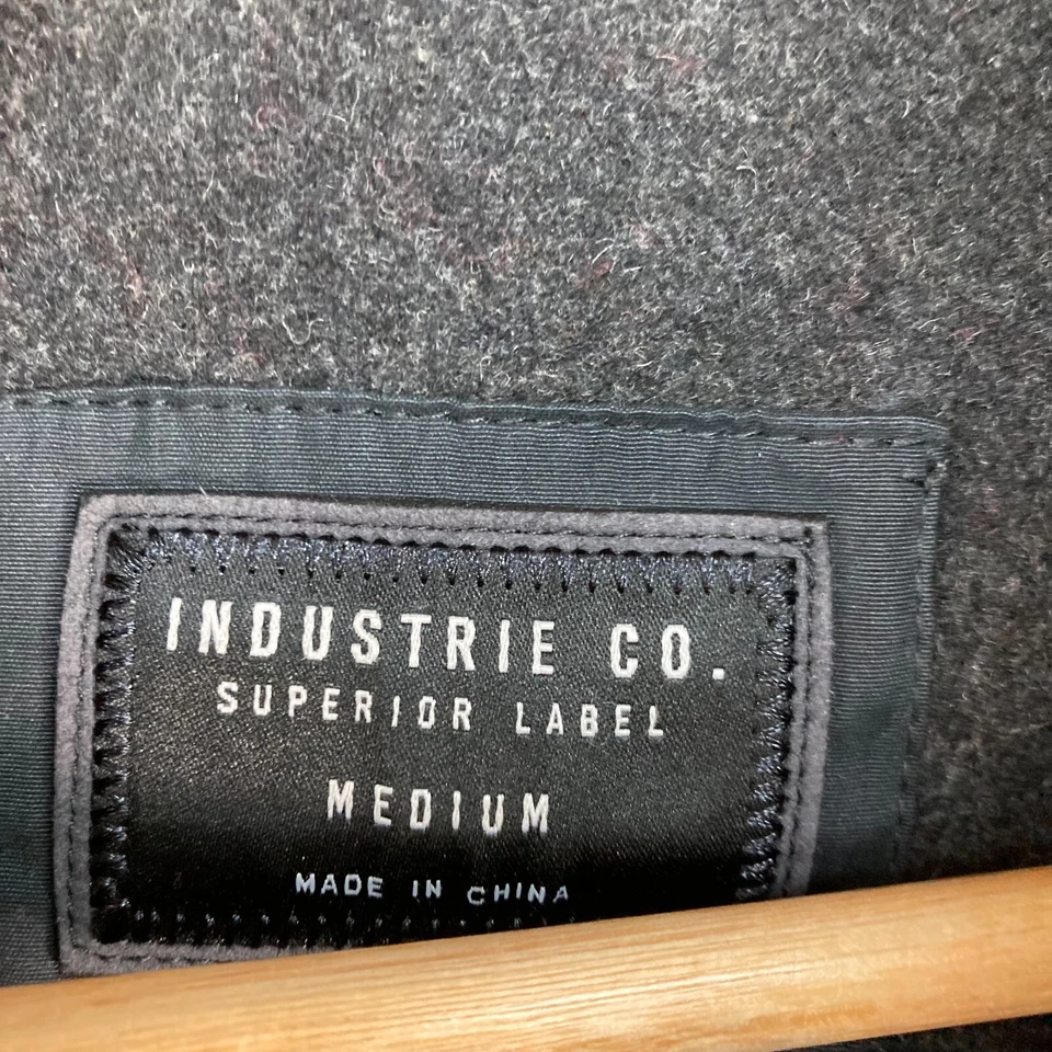 Chaqueta Industrie Para Hombre Talla M Mediana Azul Cremallera Con Capucha Manga Larga Anorak A4202 Foto 4 de 4