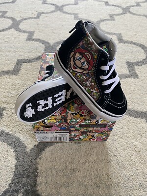 BRAND NEW Limited Edition Vans Nintendo Mario and Luigi SK8-HI ZIP (Size 7)
