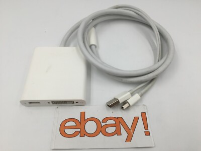 GENUINE Apple A1306 Mini Display Port to Dual-link DVI Adapter - White