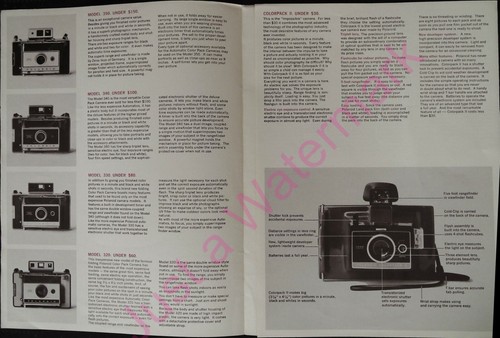 Vintage Advertisement Brochure Polaroid A Line of Cameras for 1969 w/Info Sheet - Picture 7 of 8