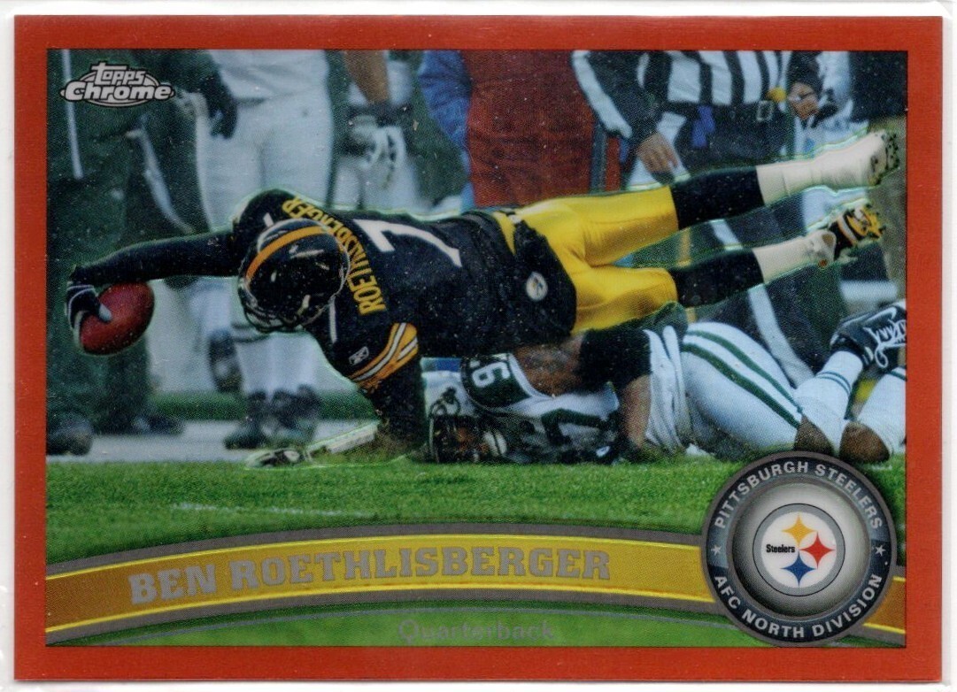 2011 Topps Chrome Orange Refractor Ben Roethlisberger Parallel Card #120