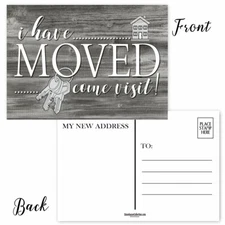 Moving Announcement Postcards – 4 × 6 inches, 40 Postcards – B17073