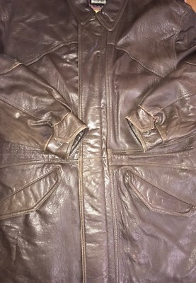 Robert Comstock Endurance Brown Glove Leather Barn Coat Jacket