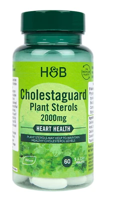 Holland & Barrett Cholestaguard 2000mg Plant Sterols 60 Capsules Vegan rrp £12