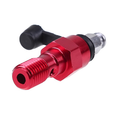 M10 1.0mm Motorcycle Red Brake Cylinder Bleed Screw Nipple Single Banjo Bolt - Picture 11 of 12