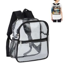 Clear Backpack Heavy Duty PVC Shoulder Handbag Waterproof School Bag Transparent