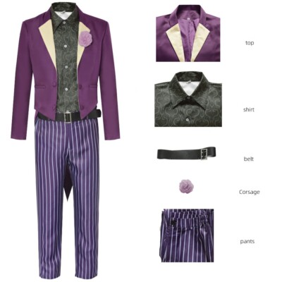The Joker Mortal Kombat 11 Cosplay Costume Halloween Outfit Full Set