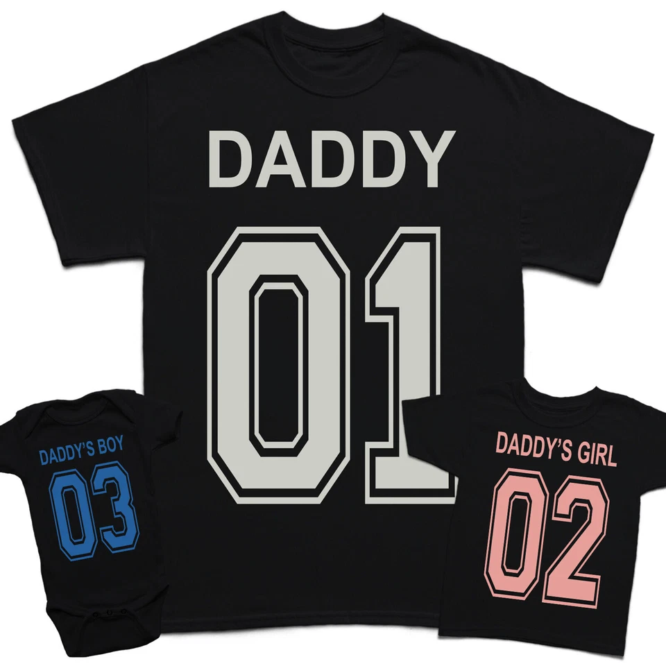 Personalisierte passende T-Shirts Papa Sohn Vatertag Kinder Baby Oberteil #FD#2