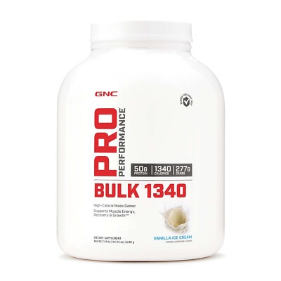 GNC Pro Performance Bulk 1340 7 LBS Vanilla Ice Cream