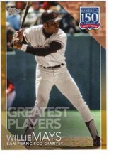 Willie Mays 2019 Topps Update 150 Years of Professional Baseball 5x7 Gold #150-2