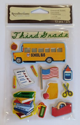 Third Grade Elementary School Scrapbooking Stickers by Recollections