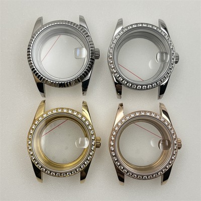 36mm Sapphire Glass Diamond Watch Case Strap for NH35A/NH36/4R35A/4R36A Movement