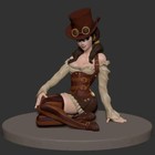 1/24 3D Print Steampunk Model Kit Beautiful Girl Leprechaun Unpainted