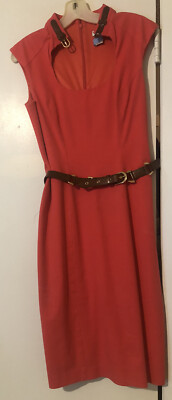 Coral Dress With Belt. Size Medium | eBay Coral Dress With Belt. Size Medium | eBay
