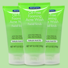 XtraCare Foaming Facial Scrub with Tea Tree  Oil-Free Cleanser 5 fl oz 3-Pack 