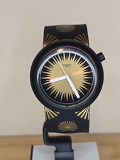 Swatch New POP Festipop Two Tone Dial Silicone Strap Unisex Watch PNB103.