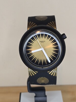 Swatch New POP Festipop Two Tone Dial Silicone Strap Unisex Watch PNB103.