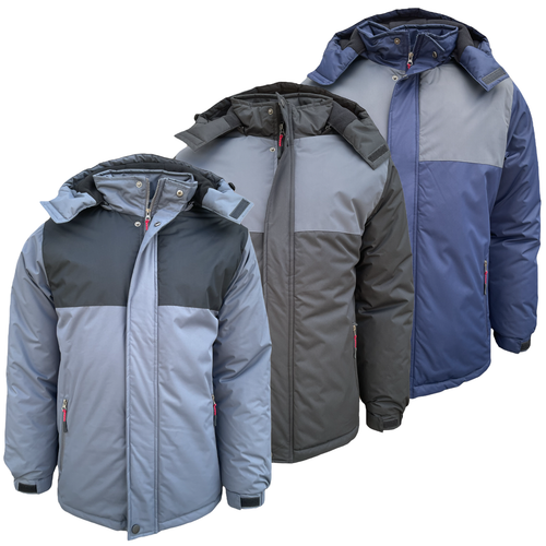 New Kids Padded Winter Coat School Hooded Fleece Lined Boys Jacket Zip Pockets - Picture 1 of 8