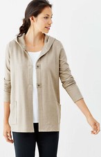 J. Jill - XSP/ SP - NEW Pima Cotton Blend Pure Jill Snap-front Hoodie NWT 2O6