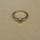 Minimalist Skull Ring Silver Gothic Biker Ring Christmas Gift Handmade ring