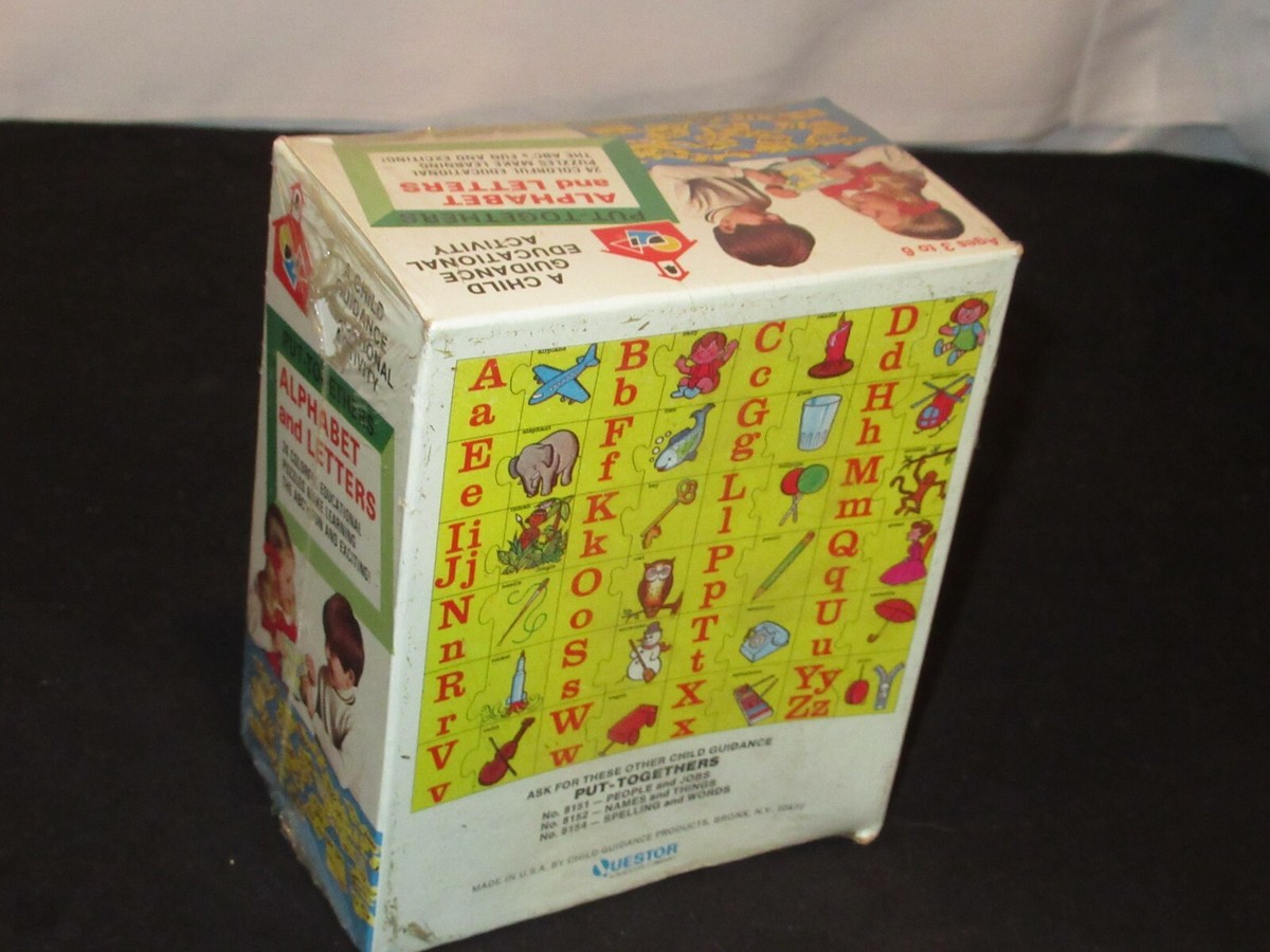 Alphabet & Letters Toy Child Guidance Puzzle NEW NOS Vintage Never