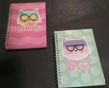 Cat Themed Spiral Bound Notebooks Choose 1 From 3 Different Designs 80 pages 5X7