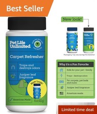 Pet-Safe Carpet Powder 16 oz - Eliminate Strong Odors with Juniper Scent
