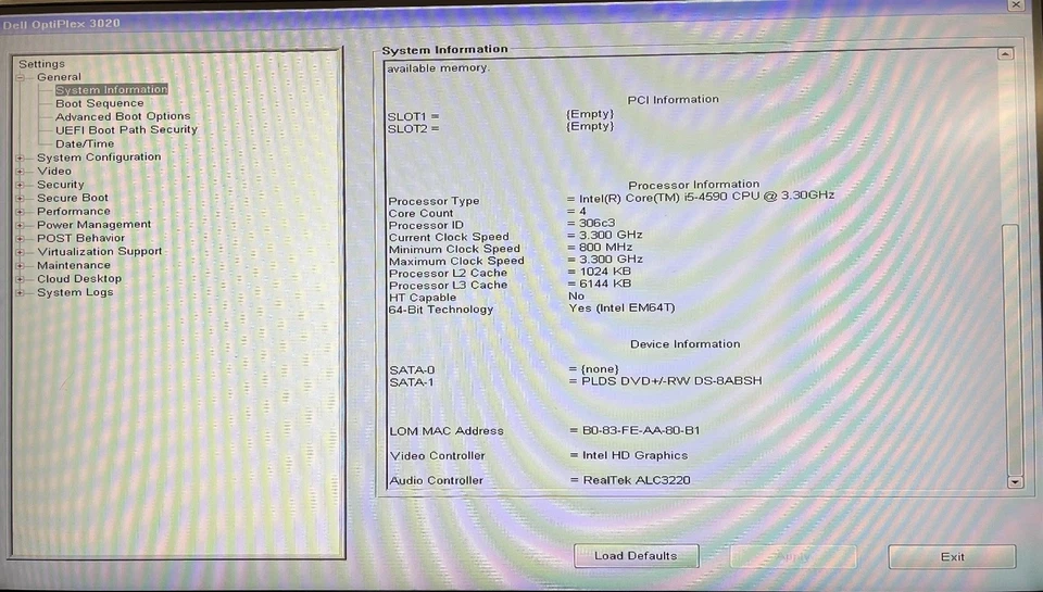 Dell OptiPlex 3020  i5-4590 3.30GHZ 16GB RAM - Image 4 of 4