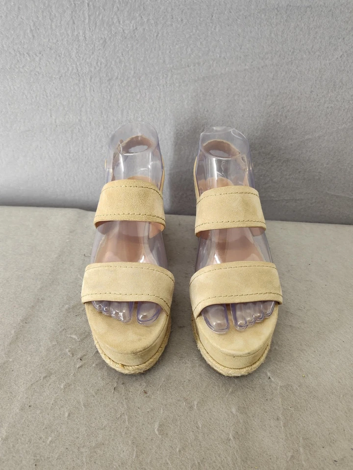 Joie Mujer Tacones 36.5 Gamuza Doble Correa Hebilla Alpargata Cuña Sandalias Zapatos Foto 2 de 4