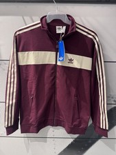 adidas Orginals Track Top Zip- Maroon - Womens Size Small