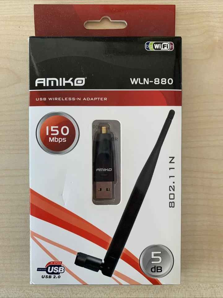 Amiko WLN-880 USB WLAN N Adapter, 150Mbps