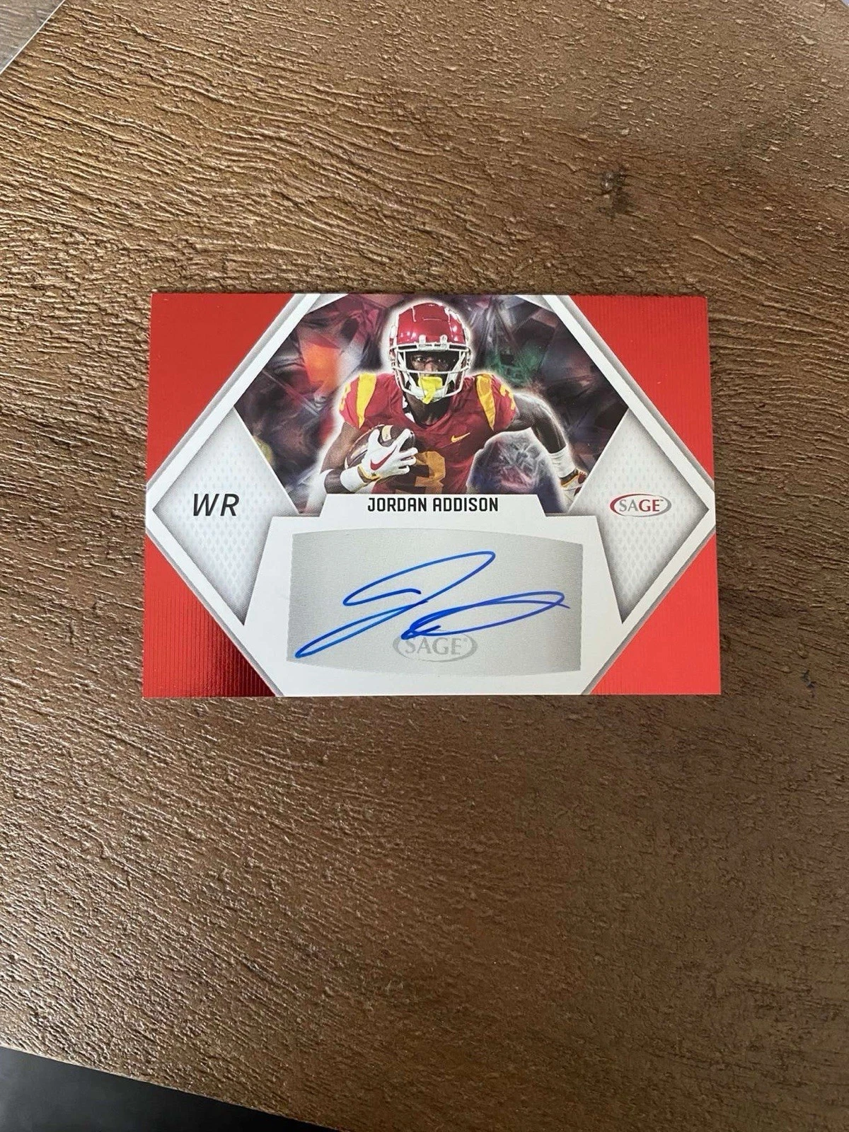 Jordan Addison Sage High Series Autographs #AJA Red