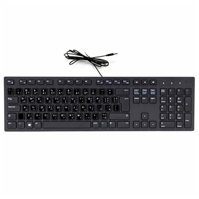 Keyboard Dell KB216 08vxm3 0rx6rm USB Cable+Adhesives Layout Arabic Qwerty_