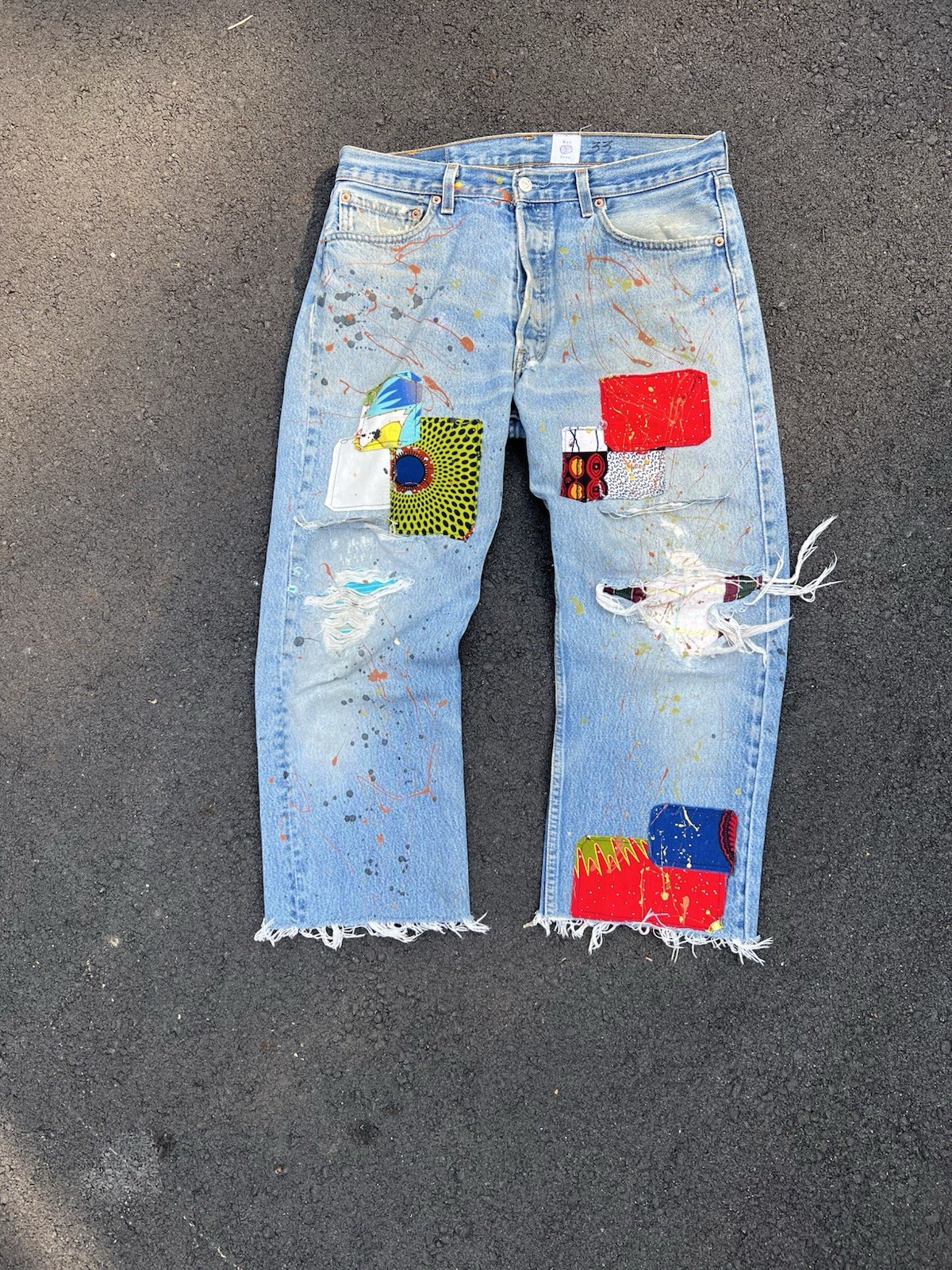 Levi Res Epsa Collaboration patchwork Denim jeans… - image 1