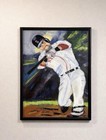 E. Havens 2007 Boston Red Sox Dustin Pedroia Original Oil Painting On Canvas — photo 1