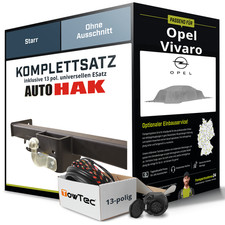 Für OPEL Vivaro A Typ J7, F7, X83 Anhängerkupplung starr +eSatz 13pol uni. 06-