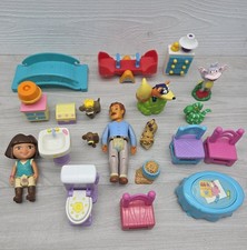 Dora The Explorer Dollhouse Lot Furniture Figures Animals Dolls Accessories