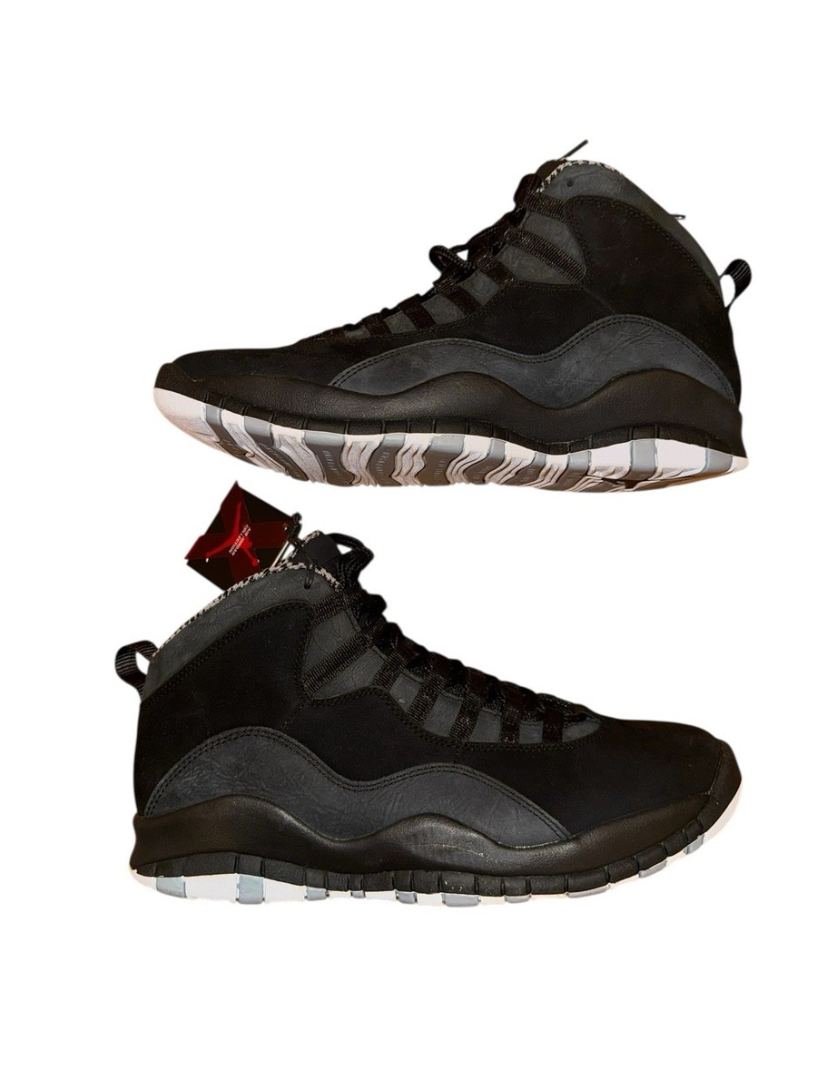 Size 9.5 - Air Jordan 10 Retro 2011 Stealth Black Sneakers 310805 